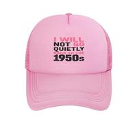 GQWJKSZ No volveré en Silencio a los años 50. Gorras de Camionero para Hombre y Mujer, Gorras con Parte Trasera de Malla.