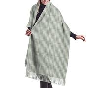GQWJKSZ Pino Verde Gris pardo Marfil A cuadros Mujer Largo y ancho Macleod&Mcleod Clan Tartán Cachemira Sensación Chal Abrigo Invierno Bufanda cálida 77x27 pulgadas