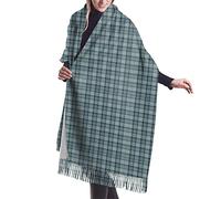 GQWJKSZ Princess Diana Memorial Tartan Mujer Largo y Ancho Arthur o Macarthur Clan Family Tartan Cashmere Feel Shawl Wrap Bufanda cálida de Invierno 77x27inch