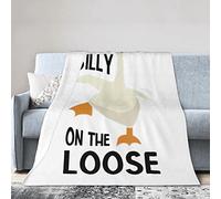 GQWJKSZ Silly Goose On The Loose Flannel Blanket Ultra Soft Micro Fleece Throw Blankets Warm Air Conditioning Lightweight Bedding for Sofa Couch Chair All Season