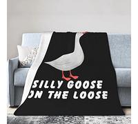 GQWJKSZ Silly Goose On The Loose - Manta de Franela ultrasuave de Microforro Polar para Aire Acondicionado cálido, Ropa de Cama Ligera para sofá, Silla, Todas Las Estaciones