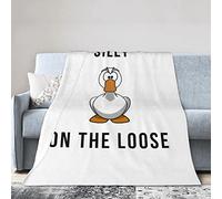 GQWJKSZ Silly Goose On The Loose - Manta de Franela ultrasuave de Microforro Polar para Aire Acondicionado cálido, Ropa de Cama Ligera para sofá, Silla, Todas Las Estaciones