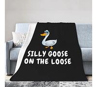 GQWJKSZ Silly Goose On The Loose - Manta de Franela ultrasuave de Microforro Polar para Aire Acondicionado cálido, Ropa de Cama Ligera para sofá, Silla, Todas Las Estaciones