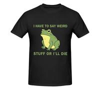 GQWJKSZ Tengo Que Decir Cosas Raras o moriré Camiseta de Rana para Hombre