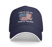 GQWJKSZ Tierra de los Libres Hogar de los Valientes Sombrero Día de los Veteranos Patrióticos Honor Militar Sombreros de Golf pa