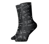 GQWJKSZ Unisex Novedad Divertido Calcetines cortos de tripulación 30 cm Fórmulas matemáticas Patrón sin costuras Duradero Cómodo Calcetín atlético Calcetín deportivo para hombres Mujeres