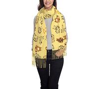 GQWJKSZ Varios gatos meditaciones chales hombres mujeres bufandas suaves cálidas, mantón de pashmina envuelve mantón largo y cálido bufandas con flecos para invierno 78x29 pulgadas