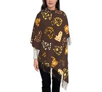 GQWJKSZ Varios gatos meditaciones chales para hombre y mujer bufandas suaves cálidas, mantón de pashmina envuelve mantón largo y cálido bufandas con flecos para invierno 78x29 pulgadas