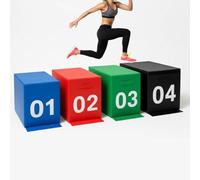 GQZJY Cajón de Plyometría 4 en 1, Altura Ajustable 20/30/40/50 cm Cajón de Saltos para Box Jump, Entrenamiento de Fuerza y Agilidad Plataforma de Ejercicio Pliométrico pa(Size:90x55x30cm,Color:Rojo)