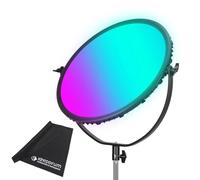 GR18C - Panel LED redondo RGB con control por aplicación de 18 pulgadas con paño de microfibra Keepdrum