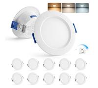 Gr4tec Downlight LED Techo Empotrable Regulables, 4W Ojo de Buey, 10 Pack