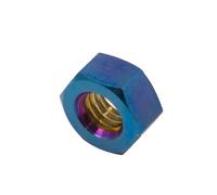 GR5 Titanium Alloy Hex Nut M4 M5 M6 M8 for Bike Motorcycle Car Boat Accessory Parts(Blue,M5)