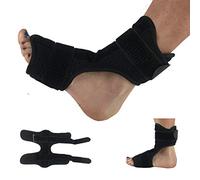 gr8ful® Férula nocturna para fascitis plantar, dolor de talón, burtis, tendinitis de Aquiles, espolón de talón, soporte de caída ajustable, talla única, color negro
