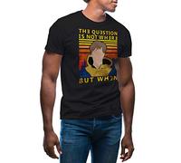 GR8Shop Dark Question Is Not Where But When Jonas Kahnwald Artwork TV Series Camiseta de Hombre Negra Size L