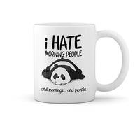 GR8Shop I Hate Morning People And Peoples Fun Panda New Trend Fun Lustig Blanco taza Mug