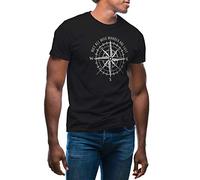 GR8Shop Not All Who Wander Are Lost Camiseta de Hombre Negra Size M