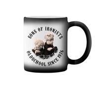 GR8Shop Oldtimers Star Puppets Statler And Waldorf Classic Lovers New Trend Fun Lustig Taza de café negro mágico Mug