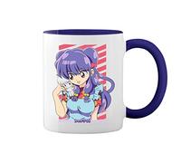 GR8Shop Ranma 1/2 Shampoo Anime Lover Blanca taza de café con el borde azul y la manija Mug