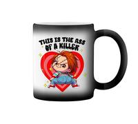 GR8Shop This Is The Ass Of A Killer Chucky Taza de café negro mágico Mug