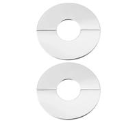 Graargpro - 2 cubiertas autoadhesivas para tuberías de agua, 140 x 61 x 4 mm, decorativas para grifos, color plateado