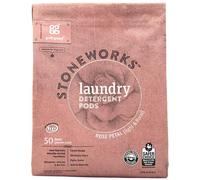 Grab Green Stoneworks Detergente natural para lavandería, cápsulas en polvo, pétalos de rosa, 50 cargas
