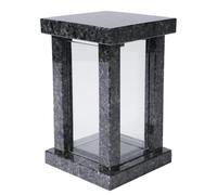 Grab-Lampe Granito Blue Caballero Friedhof-Leuchte Grab-Schmuck Hecho a Mano