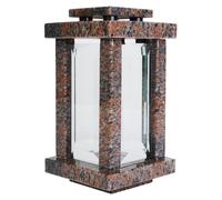 Grab-Lampe Granito Gneis Gris Rojo Friedhof-Leuchte Cristal Kerzen-Licht Valioso