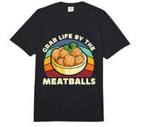 Grab Life by The Meatball Pasta Italian Foodies Albóndigas Comfort Colors Adult Heavyweight T-Shirt