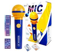 Grab That Mic Game Grab Mic Party Game Familias El juego de karaoke con 130 tarjetas de canciones y accesorios de música, para 2-10 jugadores, amantes de la música, cantantes, amigos, tarjetas de