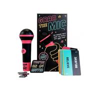 Grab The Mic Karaoke Game with Lyric Cards, 2-10 Players Hilarious Board Game for Kids & Adults, Perfect for Parties & Birthdays - HZ