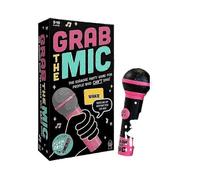 Grab The Mic Karaoke Game with Text Cards, 2-10 Players, Hilarious Board Game for Kids & Adults, Perfect for Parties & Birthdays