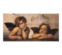 Grabado de carteles de Rafael "dos ángeles" pintura al óleo copia de micro - pintura de lienzo grabado mural religioso imagen de arte