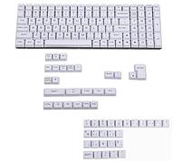 Grabado láser Reino Unido italiano España alemán ISO Perfil OEM grueso PBT Keycap para MX teclado mecánico YMD96 KBD75 104 87 61 (blanco España ISO)