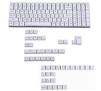 Grabado láser Reino Unido italiano España alemán ISO Perfil OEM grueso PBT Keycap para teclado mecánico MX YMD96 KBD75 104 87 61 (blanco italiano ISO)