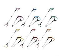 Grabador de basura, Plegable Espesado Aleación de Aluminio Saneamiento Recogedor de Arena Multifuncional (rojo)