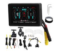 Grabador de conducción de Motocicletas Velocímetro GPS Pantalla LCD de Doble Lente Alarma de Exceso de Velocidad IP67 Cámara de salpicadero multifunción Impermeable para