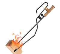 Grabador de troncos para hoguera - Pinzas para chimenea y herramienta de póquer, abrazadera de manejo multifuncional | Levantador de ascuas de madera para hogueras, accesorio de hogar al aire libre
