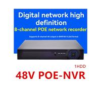 Grabador de Video CCTV de 8 Canales, 8MP-N DVR Coaxial Híbrido 6 en 1, H.265 para Cámara IP MP AHD TVI CVI CVBS, Enchufe Estadounidense.