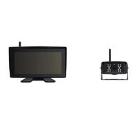Grabador DVR AHD Inalámbrico 9'' Resistente Agua Monitor Trasero Frontal Lateral 1080P para Camiones Montacargas Excavadoras Camara Marcha Atras(4 Camera,No SD Card)
