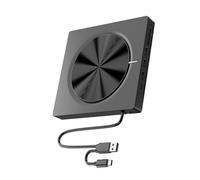Grabador externo de CD/DVD USB 3.0 tipo C con 4 concentradores USB y lector de tarjetas SDTF para portátiles, escritorios, unidad de DVD externa