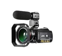 Grabadora de cámara Digital Videocámara videocámara 4k, AC3 IR Visión Nocturna WiFi Digital Vlogging Cámara Profesional, Tuber Vlogging Clamorders Full HD(Bundle A)
