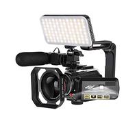 Grabadora de cámara Digital Videocámara videocámara 4k, AC3 IR Visión Nocturna WiFi Digital Vlogging Cámara Profesional, Tuber Vlogging Clamorders Full HD(Top Kit)