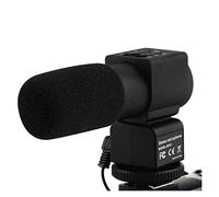 Grabadora de cámara para Vlogs Micrófono de cámara y Video Estudio Profesional Grabación de Video estéreo Digital Micrófonos de 3.5 mm for cámara con Pantalla giratoria, Zoom Digital