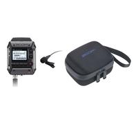 Grabadora de campo F1-LP de Zoom con micrófono de solapa + bolsa de transporte
