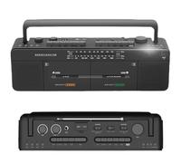 Grabadora de casete de doble cinta, reproductor de casete de estilo clásico con radio AM/FM, ideal para los amantes de la música y el audio, radio FM/SW/WM, disco MP3/U