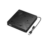 Grabadora de DVD Externa 2 en 1 USB 3.0 Tipo-C, Unidad Óptica Delgada para CD, Lector, Reproductor y Grabador de CD-ROM y DVD-RW para Ordenador