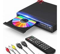 Grabadora de DVD HD, escalado a 1080p, salidas HDMI, AV y coaxial, puerto USB, mando a distancia, enchufe europeo, compacta, para televisores.