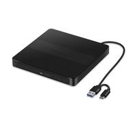 Grabadora De DVD, VCD Y CD Externa Delgada 2 En 1, Tipo C, USB 3.0, Lector Unidad Óptica, Reproductor, Bandeja Portátil For PC Ahorro De Espacio