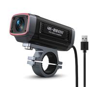 Grabadora de Motocicletas AKEEYO-710PRO EIS,WiFi 4k 28 fps 20MP, IP66 Ultra HD Impermeable Cámara de Motocicleta, 142 ° Grand Angle Vision Nocturne con Tarjeta de 64 GB, Sensor G, Modo de Estacionamie