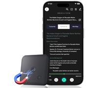 Grabadora de Voz AI 64GB - 1800 Minutos Gratis/Mes Transcripción y Resume Automática con ChatGPT 4o, Soporte para 102 Idiomas, Control por App, Ideal para Clases, Reuniones, Entrevistas y Llamadas